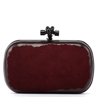 Bottega Veneta Bottega Veneta Burgundy Suede Pochette Knot