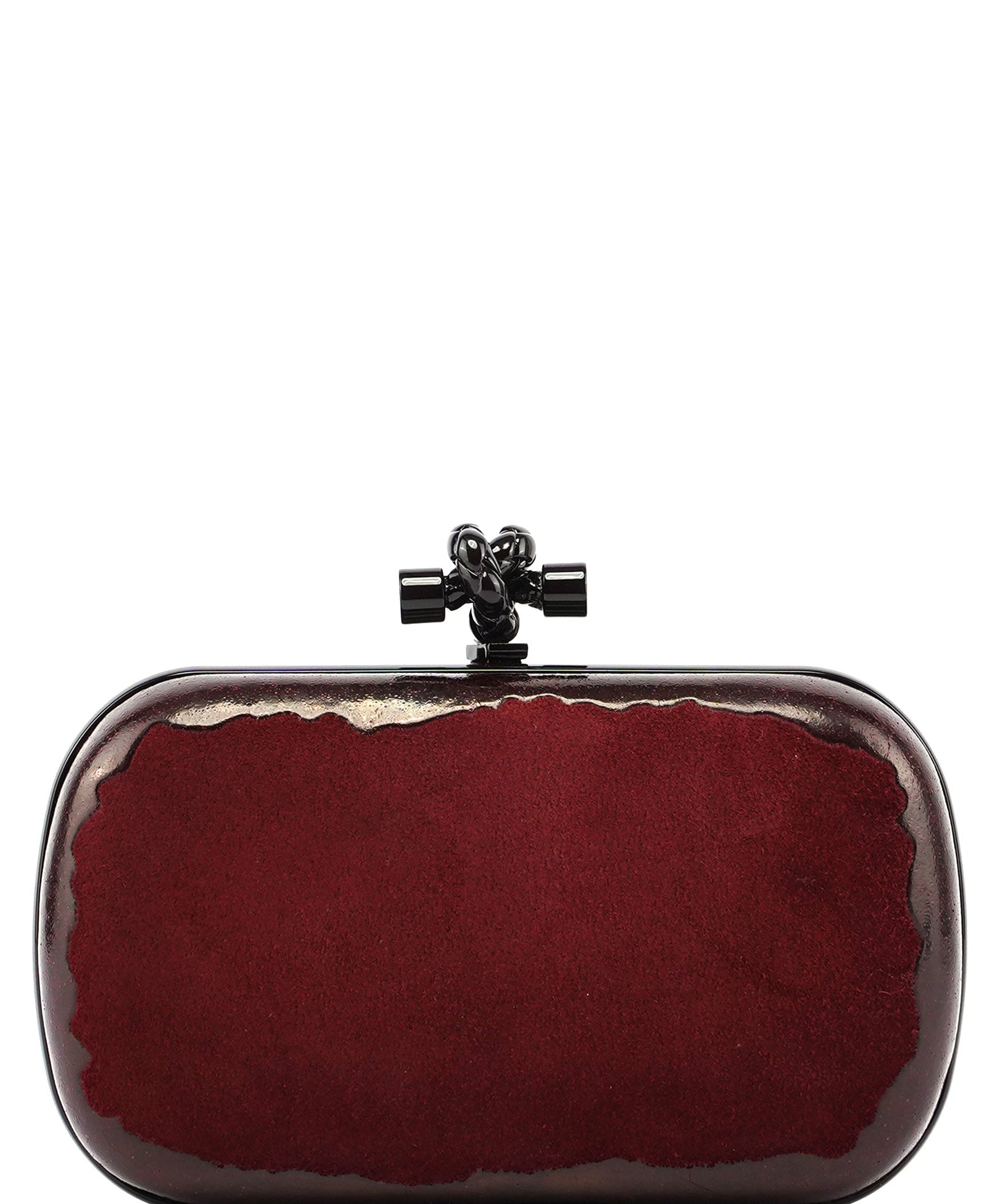 Bottega Veneta Bottega Veneta Burgundy Suede Pochette Knot