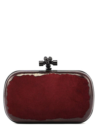 Bottega Veneta Bottega Veneta Burgundy Suede Pochette Knot