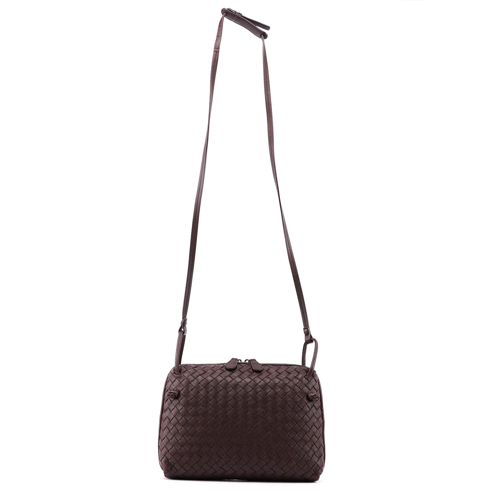 Bottega Veneta Burgundy Nodini Crossbody Bag