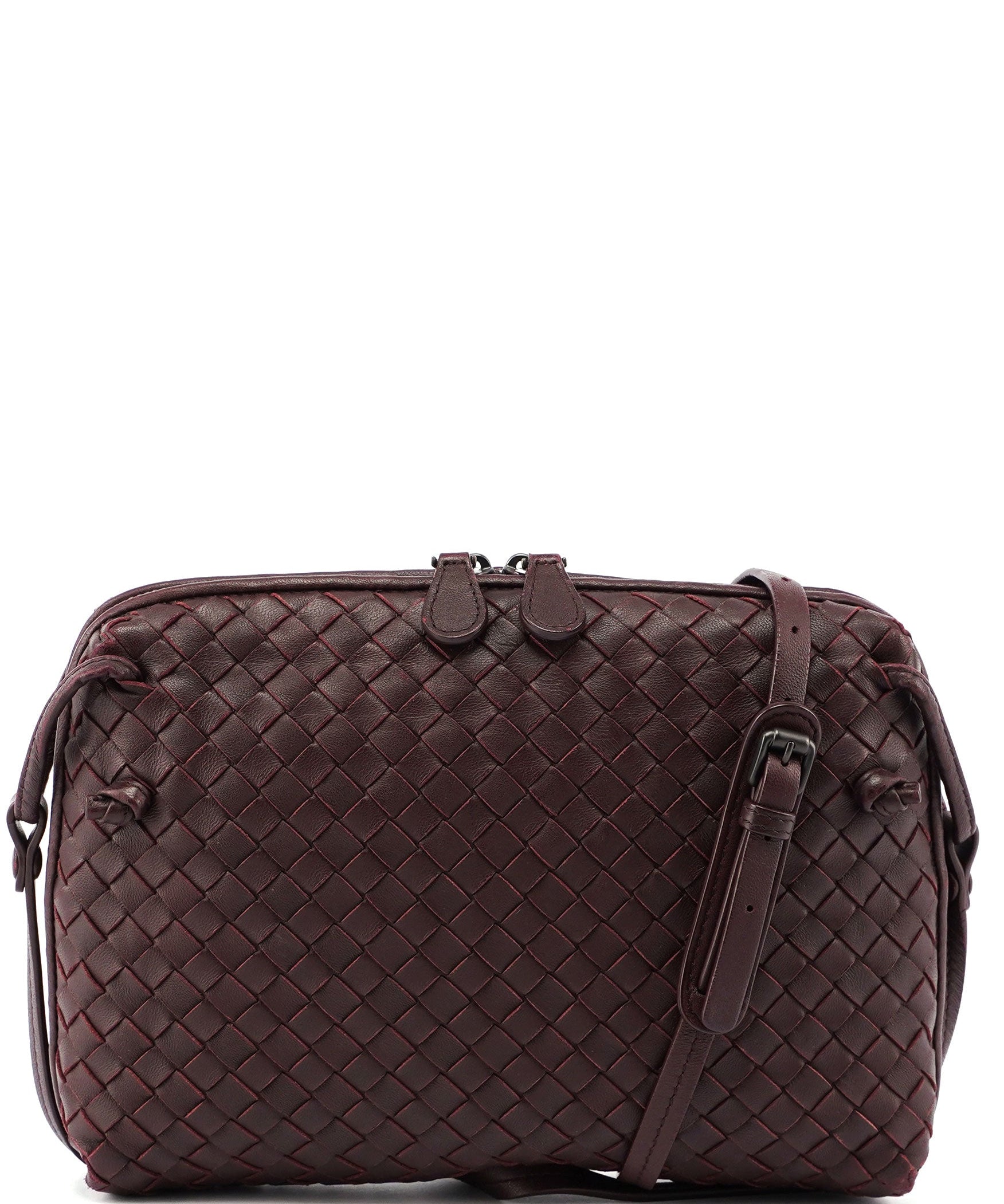Bottega Veneta Burgundy Nodini Crossbody Bag