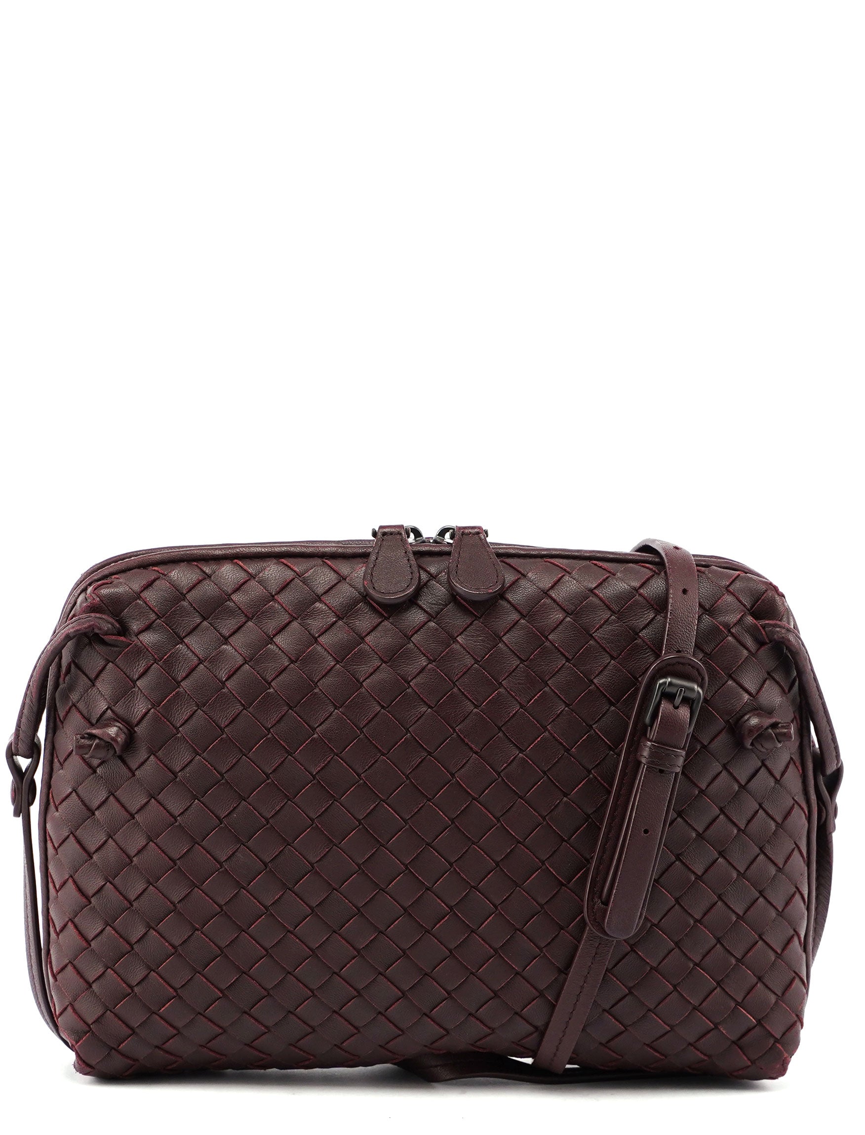 Bottega Veneta Burgundy Nodini Crossbody Bag