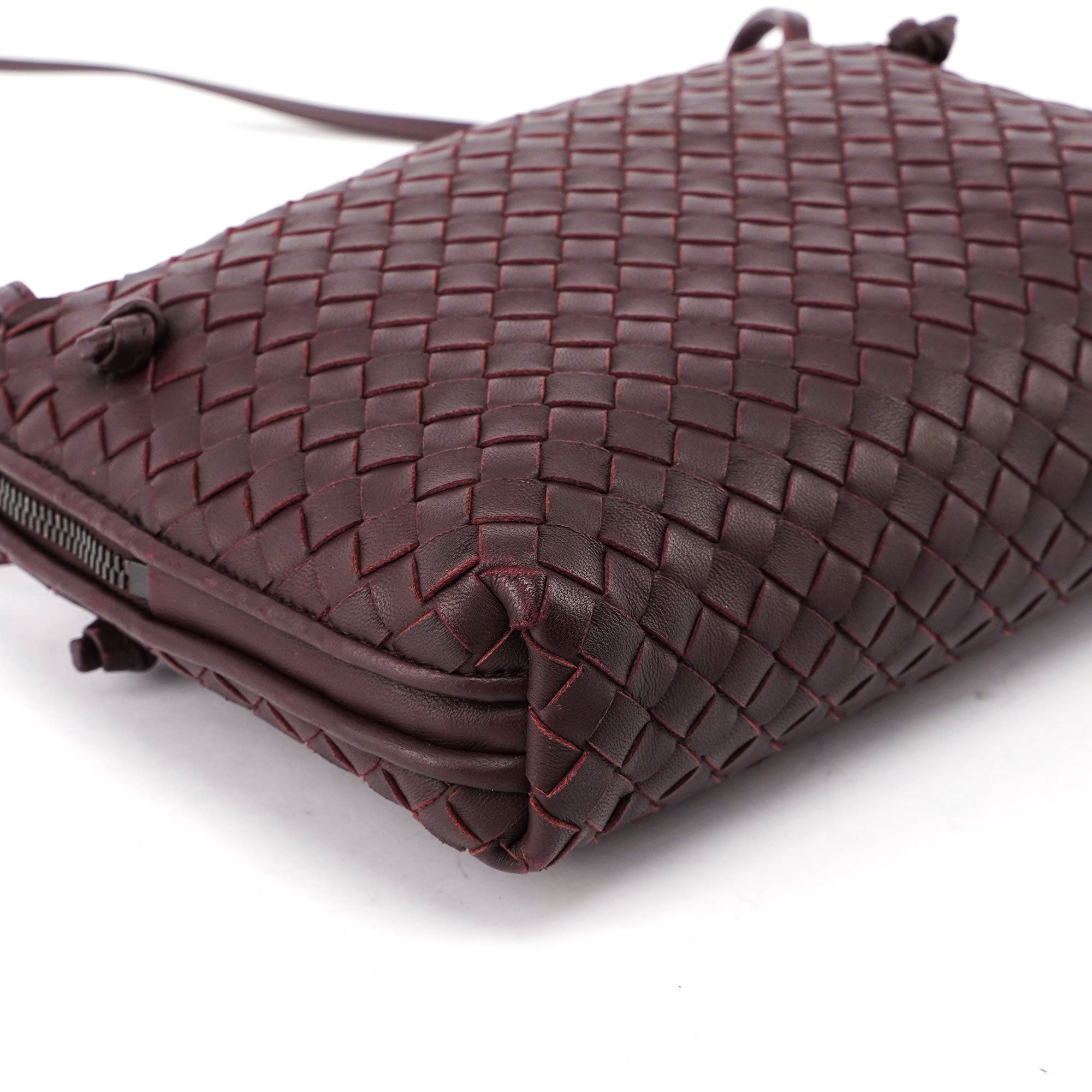 Bottega Veneta Burgundy Nodini Crossbody Bag