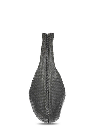 Bottega Veneta Large Black Metallic Veneta Hobo Bag