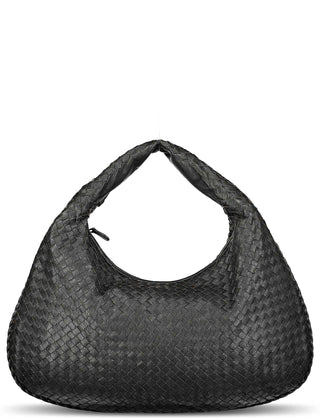 Bottega Veneta Large Black Metallic Veneta Hobo Bag