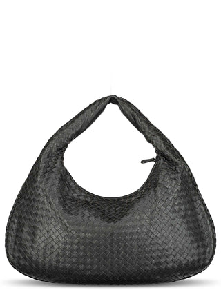 Bottega Veneta Large Black Metallic Veneta Hobo Bag