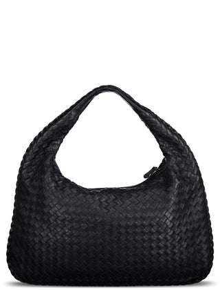 Bottega Veneta Medium Navy Intrecciato Hobo Bag