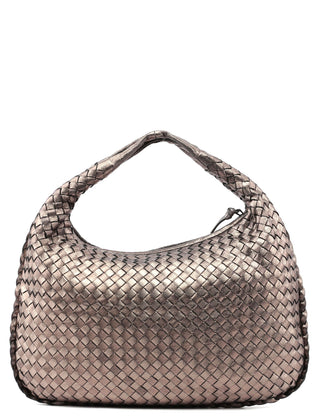 Bottega Veneta Metallic Gold Veneta Intrecciato Hobo Bag