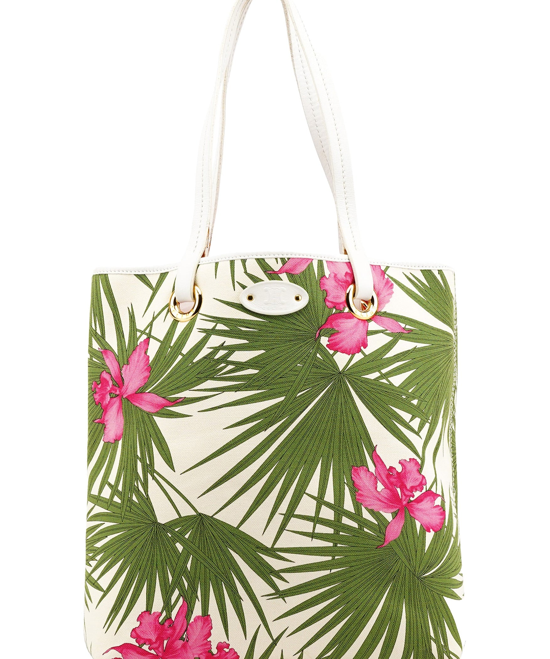 Celine 2004 Multicolour Canvas Leather Tote Bag