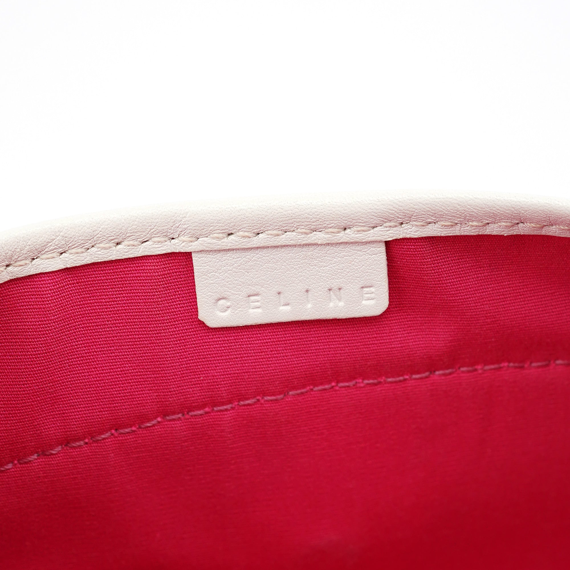 Celine 2004 White Hibiscus Print Canvas Shoulder Bag