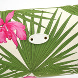 Celine 2004 White Hibiscus Print Canvas Shoulder Bag