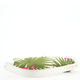 Celine 2004 White Hibiscus Print Canvas Shoulder Bag