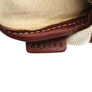 Celine Beige Blue Coated Canvas Mini Hobo Bag