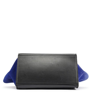 Celine Beige Blue Leather Trapeze 2-Way Bag