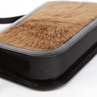 Celine Beige Brown Fur Shoulder Bag