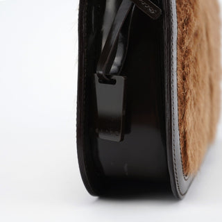 Celine Beige Brown Fur Shoulder Bag
