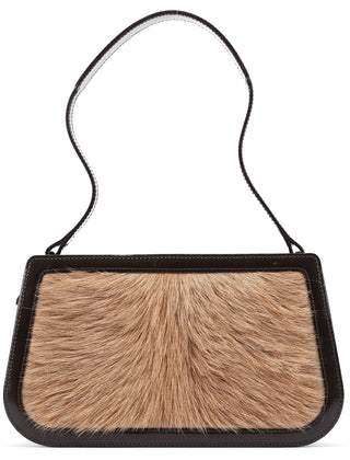 Celine Beige Brown Fur Shoulder Bag