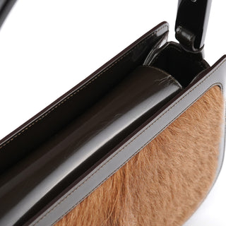 Celine Beige Brown Fur Shoulder Bag