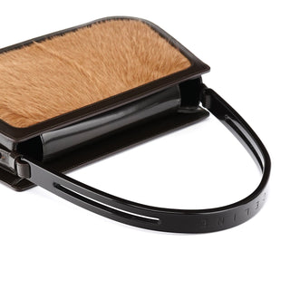 Celine Beige Brown Fur Shoulder Bag