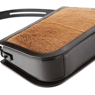 Celine Beige Brown Fur Shoulder Bag