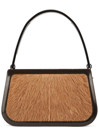 Celine Beige Brown Fur Shoulder Bag