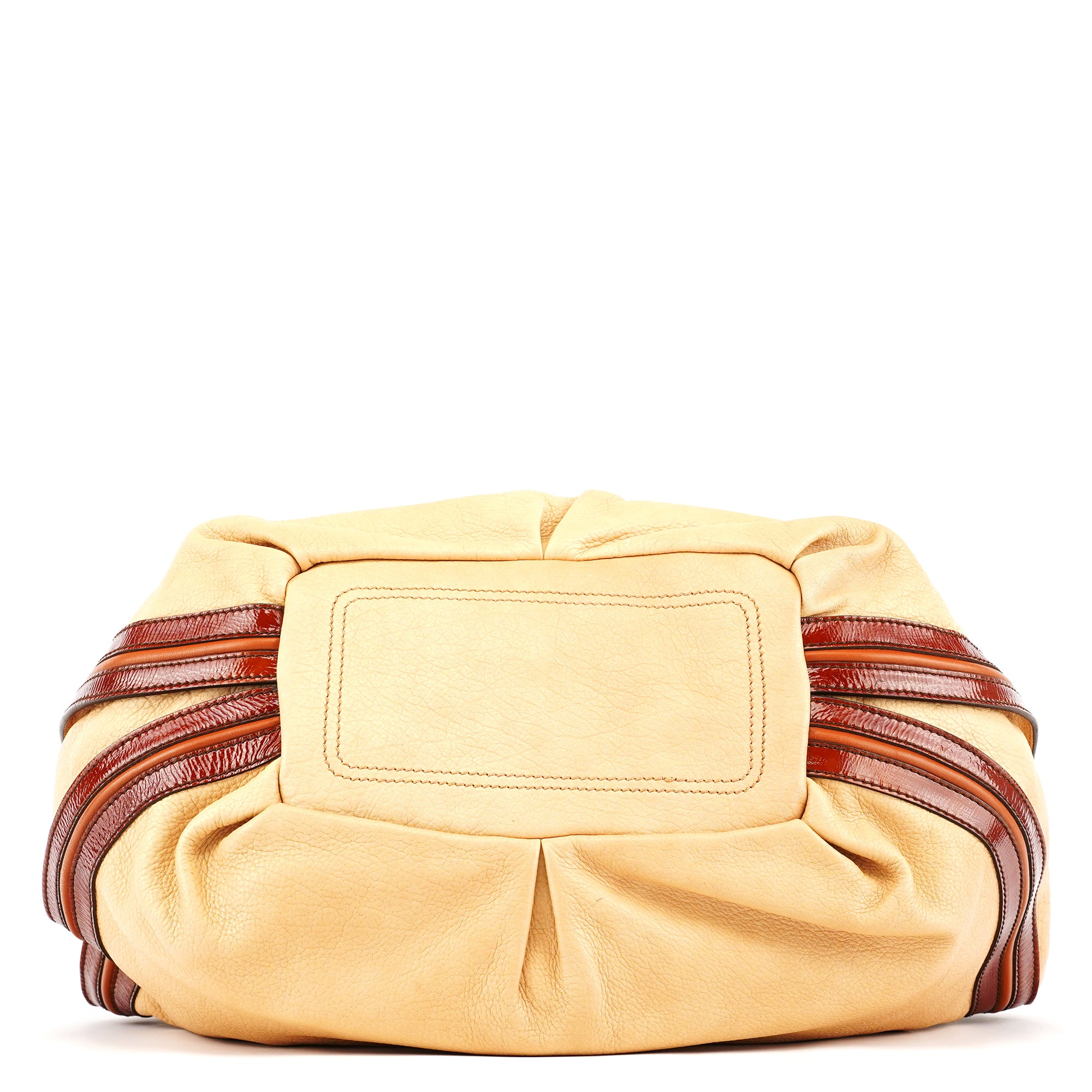 Celine Sac porté épaule Bittersweet en cuir beige et marron