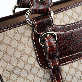 Celine Beige Brown Macadam Boogie Tote Bag