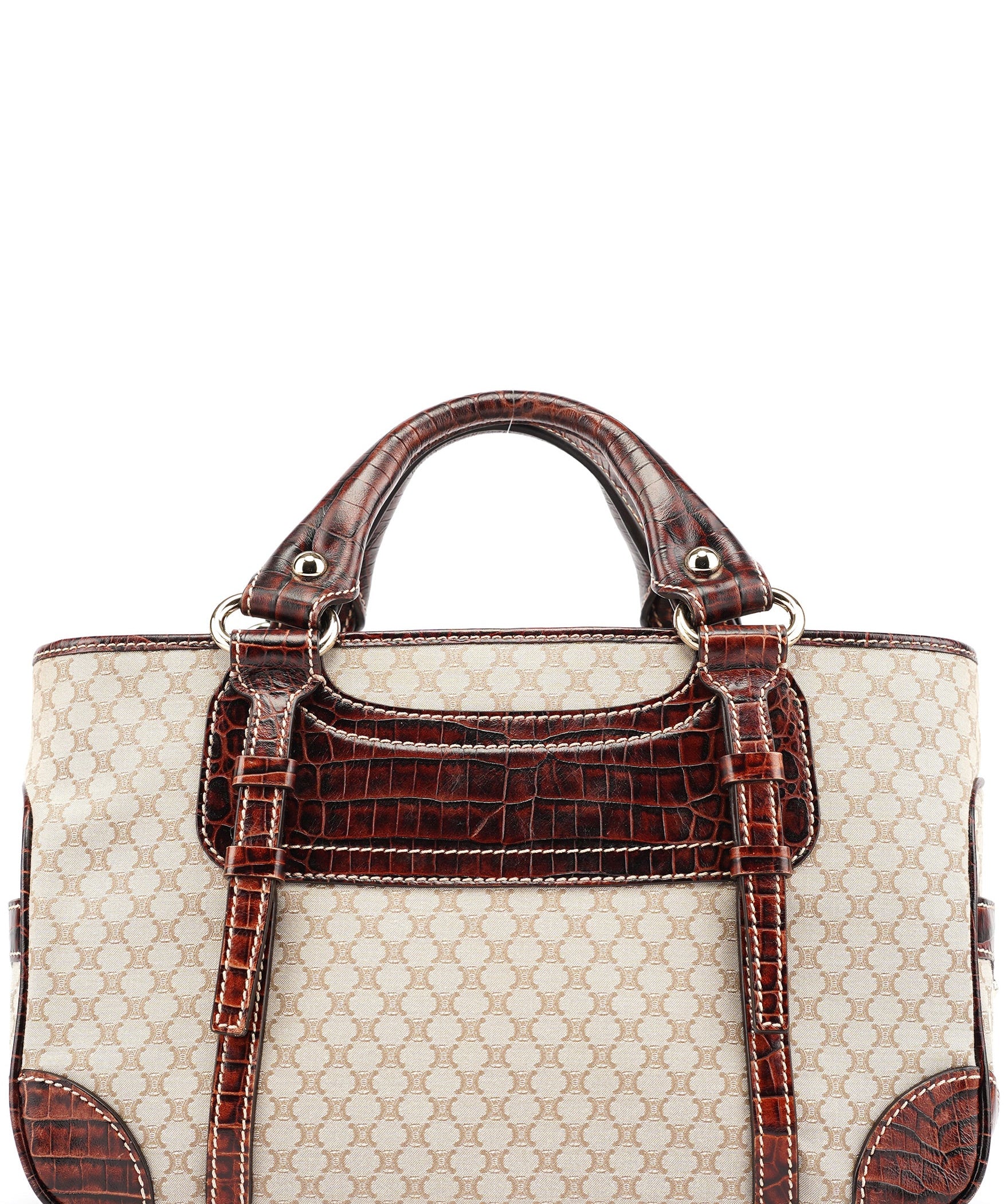 Celine Beige Brown Macadam Boogie Tote Bag