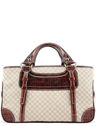 Celine Beige Brown Macadam Boogie Tote Bag