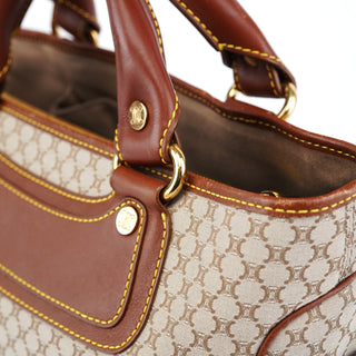 Celine Beige Brown Macadam Boogie Tote Bag
