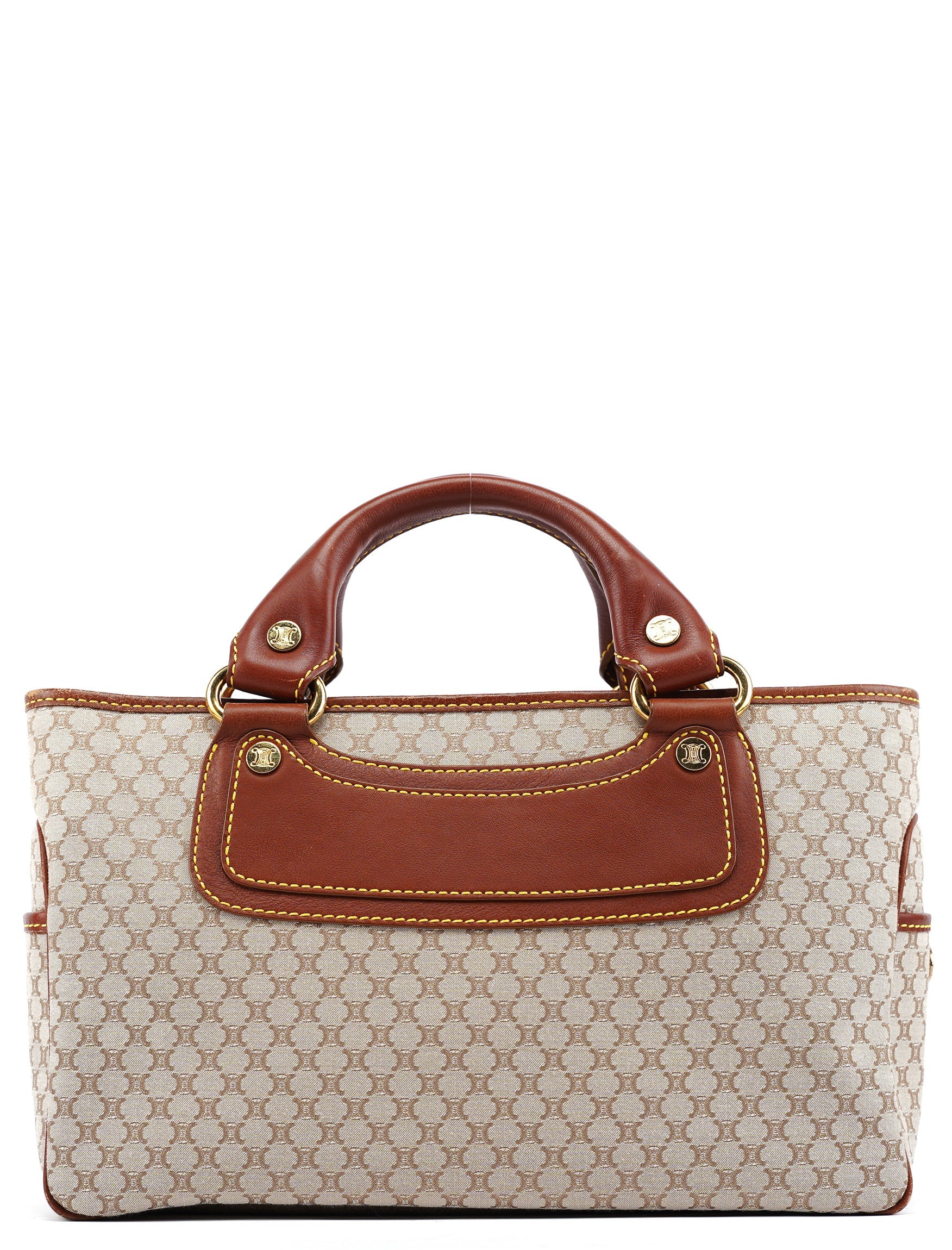 バッグ CELINE C MACADAM LEATHER BOOGIE HAND BAG Celine Beige Brown Macadam Boogie Tote Bag – Rediscover Vintage