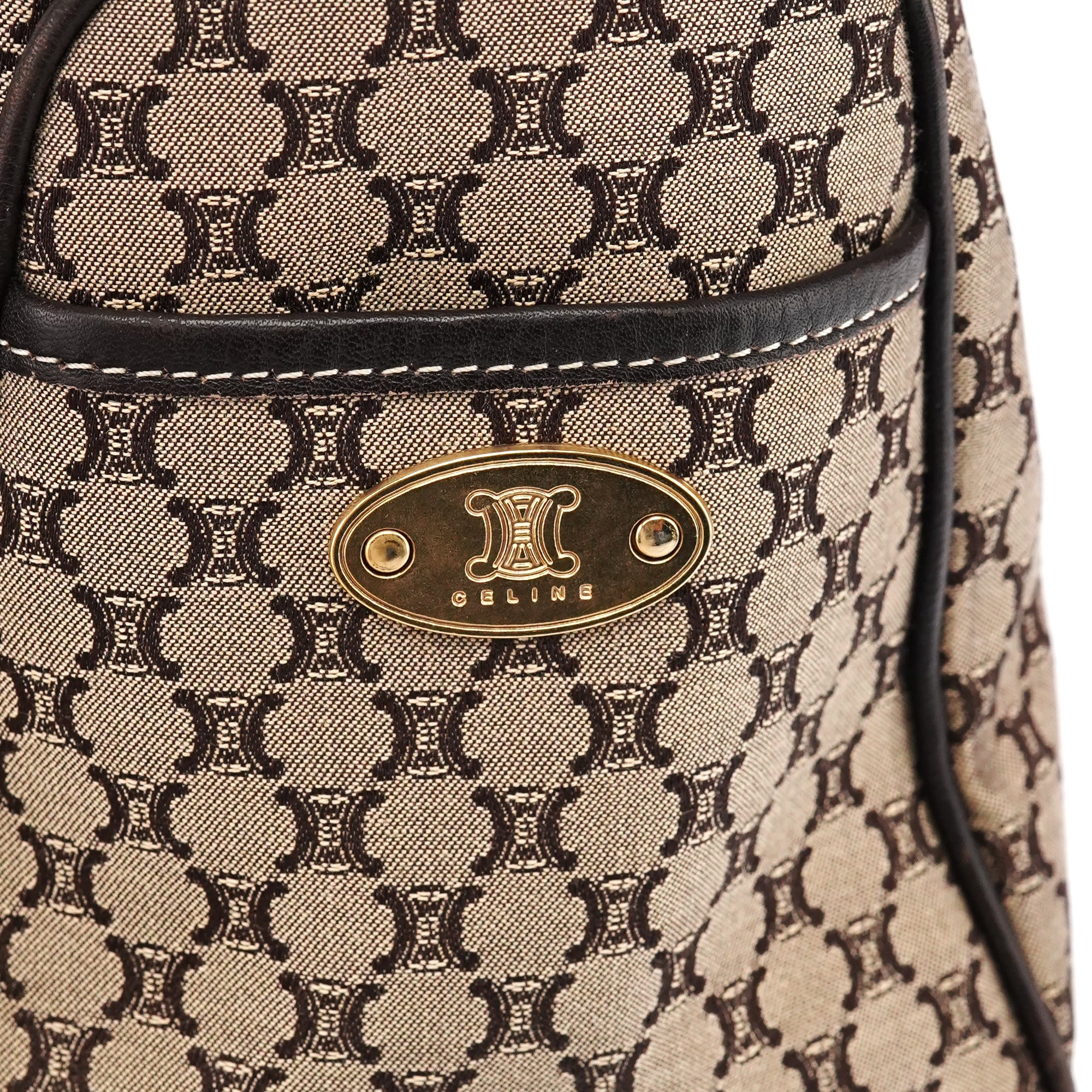 Céline Beige Brown Macadam Boogie Tote Bag