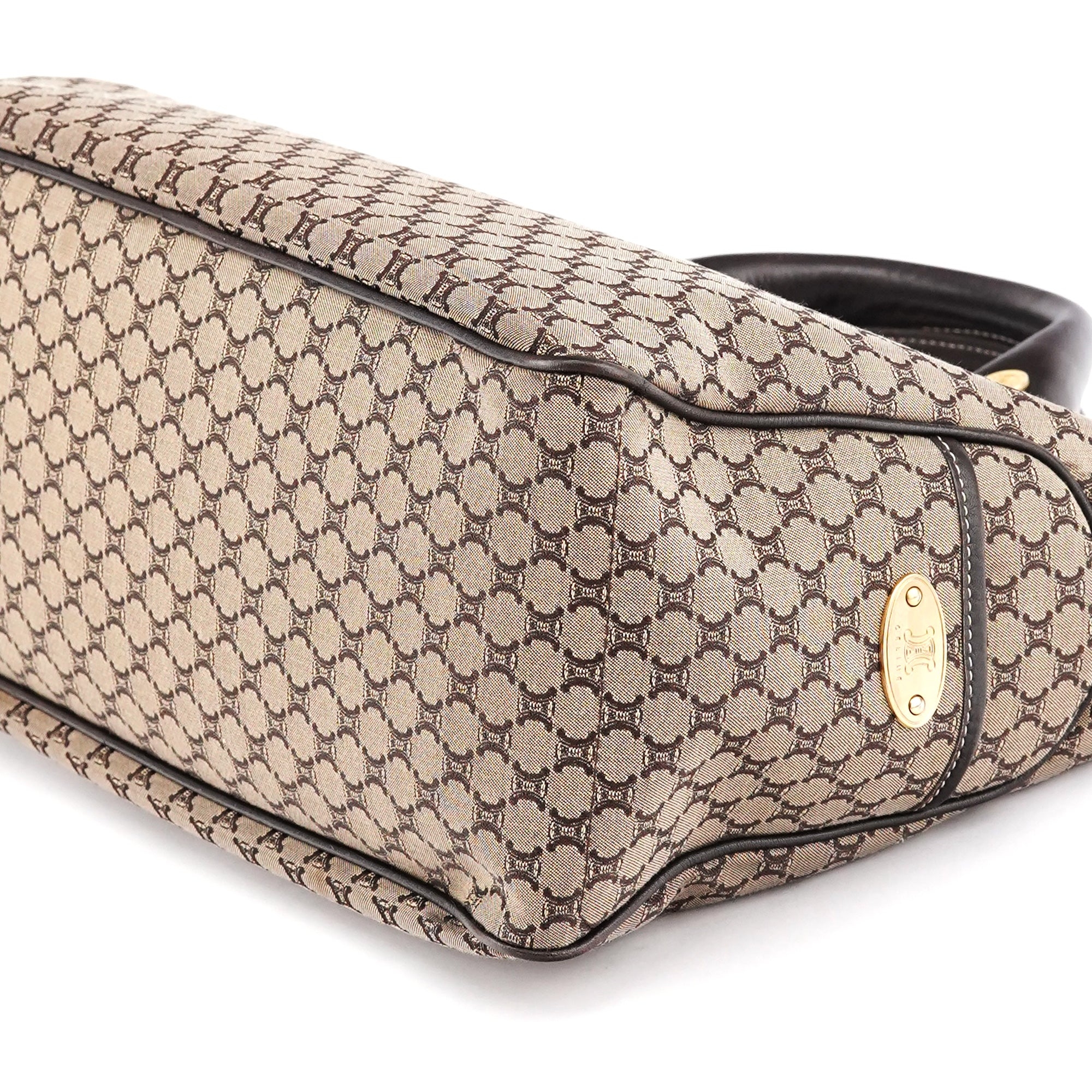 Céline Beige Brown Macadam Boogie Tote Bag
