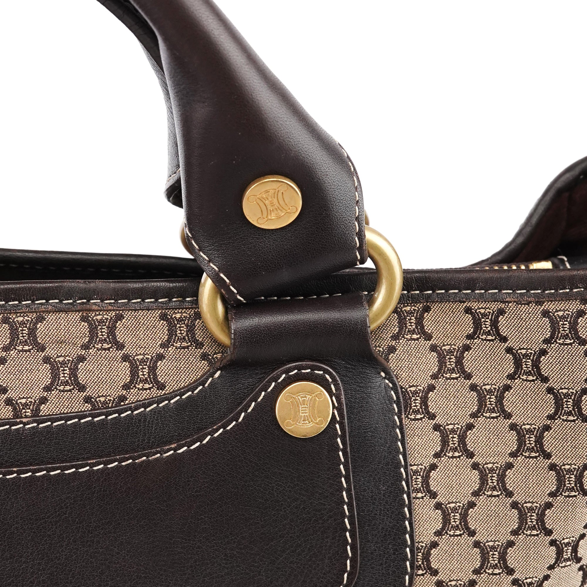 Céline Beige Brown Macadam Boogie Tote Bag