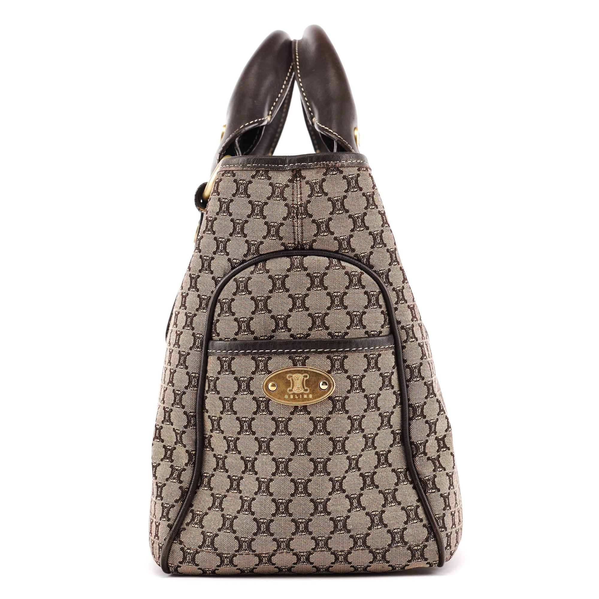 Céline Beige Brown Macadam Boogie Tote Bag