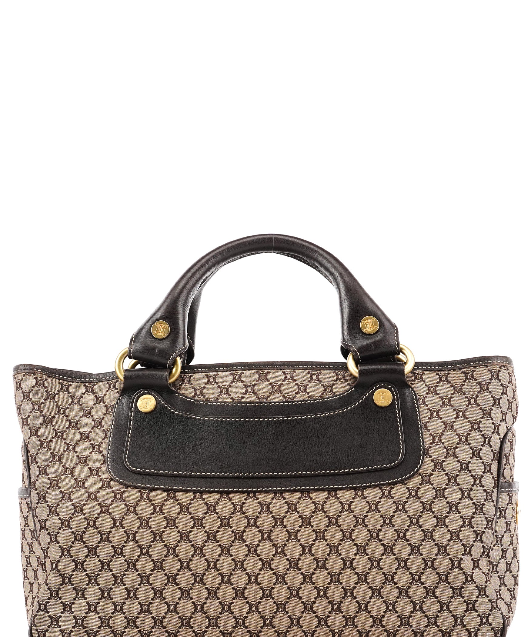 Céline Beige Brown Macadam Boogie Tote Bag