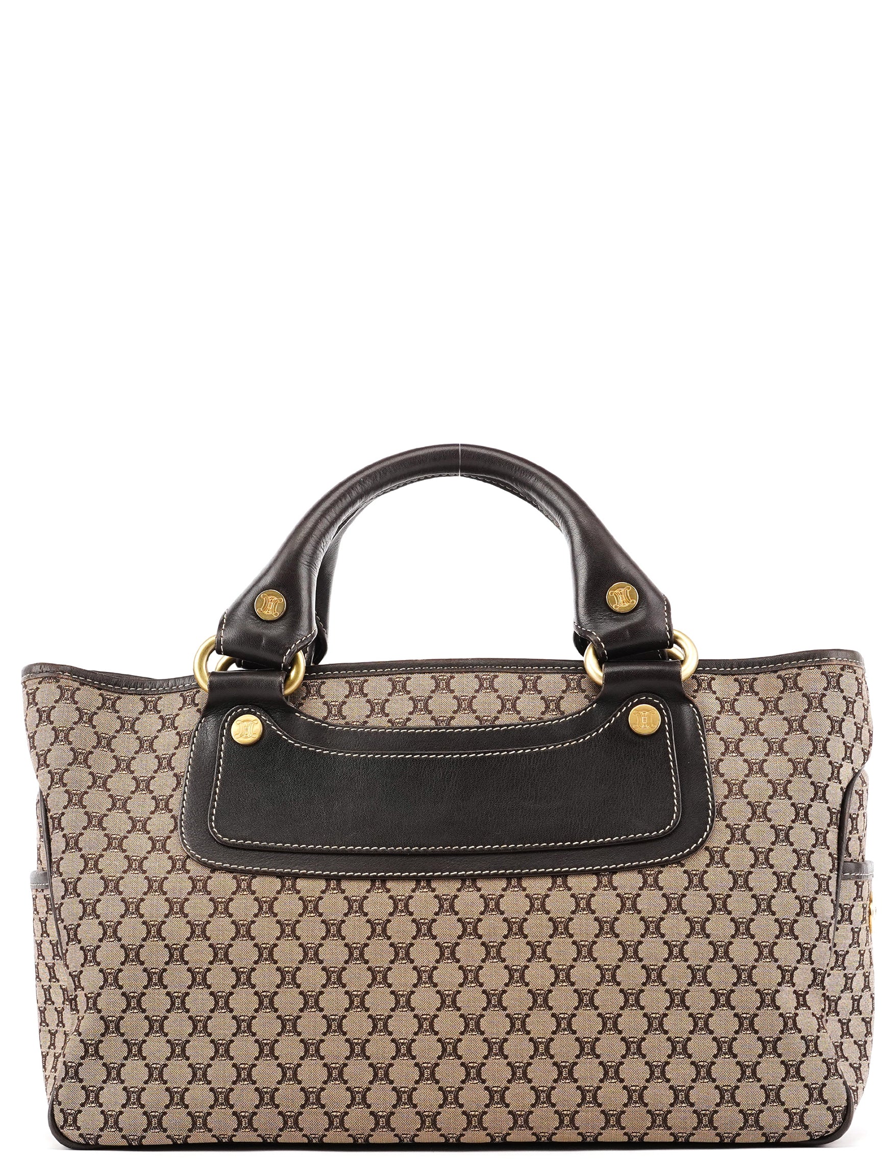 Céline Beige Brown Macadam Boogie Tote Bag
