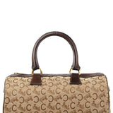 Céline Beige Brown Macadam Canvas Mini Boston Bag