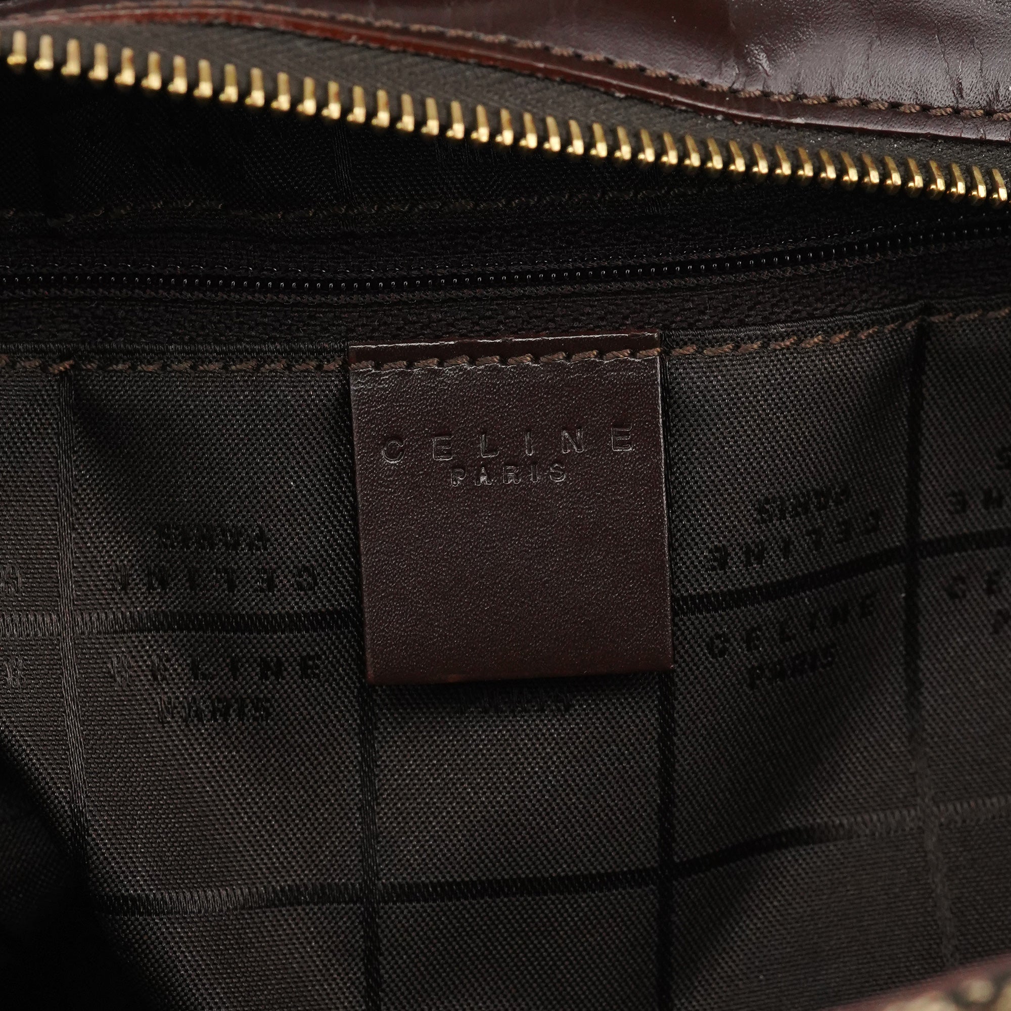 Céline Beige Brown Macadam Canvas Tote Bag