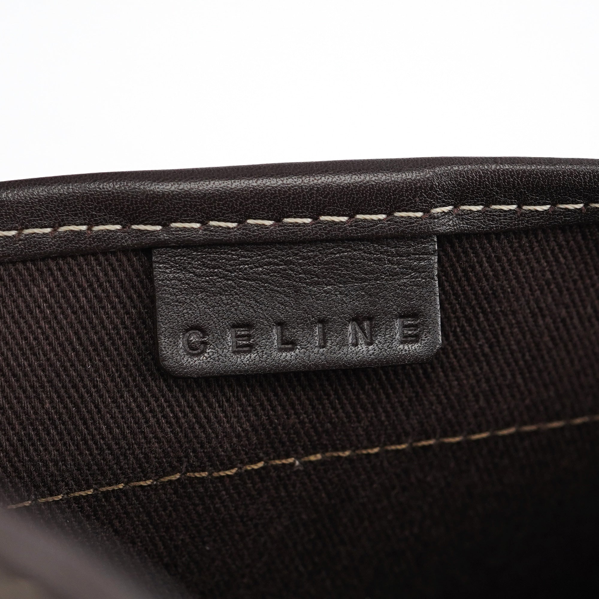 Celine Beige Brown Macadam Shoulder Bag