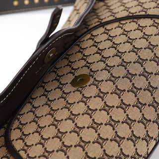 Celine Beige Brown Macadam Shoulder Bag