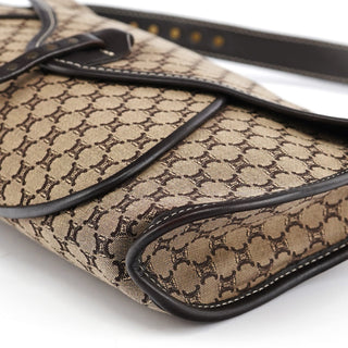 Celine Beige Brown Macadam Shoulder Bag