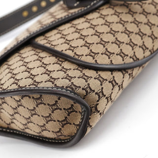 Celine Beige Brown Macadam Shoulder Bag