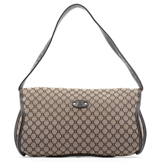 Celine Beige Brown Macadam Shoulder Bag
