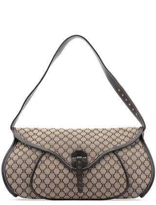 Celine Beige Brown Macadam Shoulder Bag
