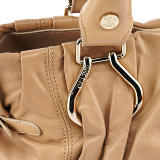 Celine Beige Calfskin Leather Pillow 2-Way Bag