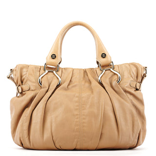 Celine Beige Calfskin Leather Pillow 2-Way Bag
