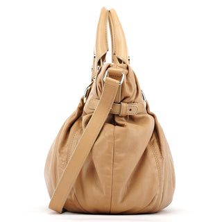 Celine Beige Calfskin Leather Pillow 2-Way Bag