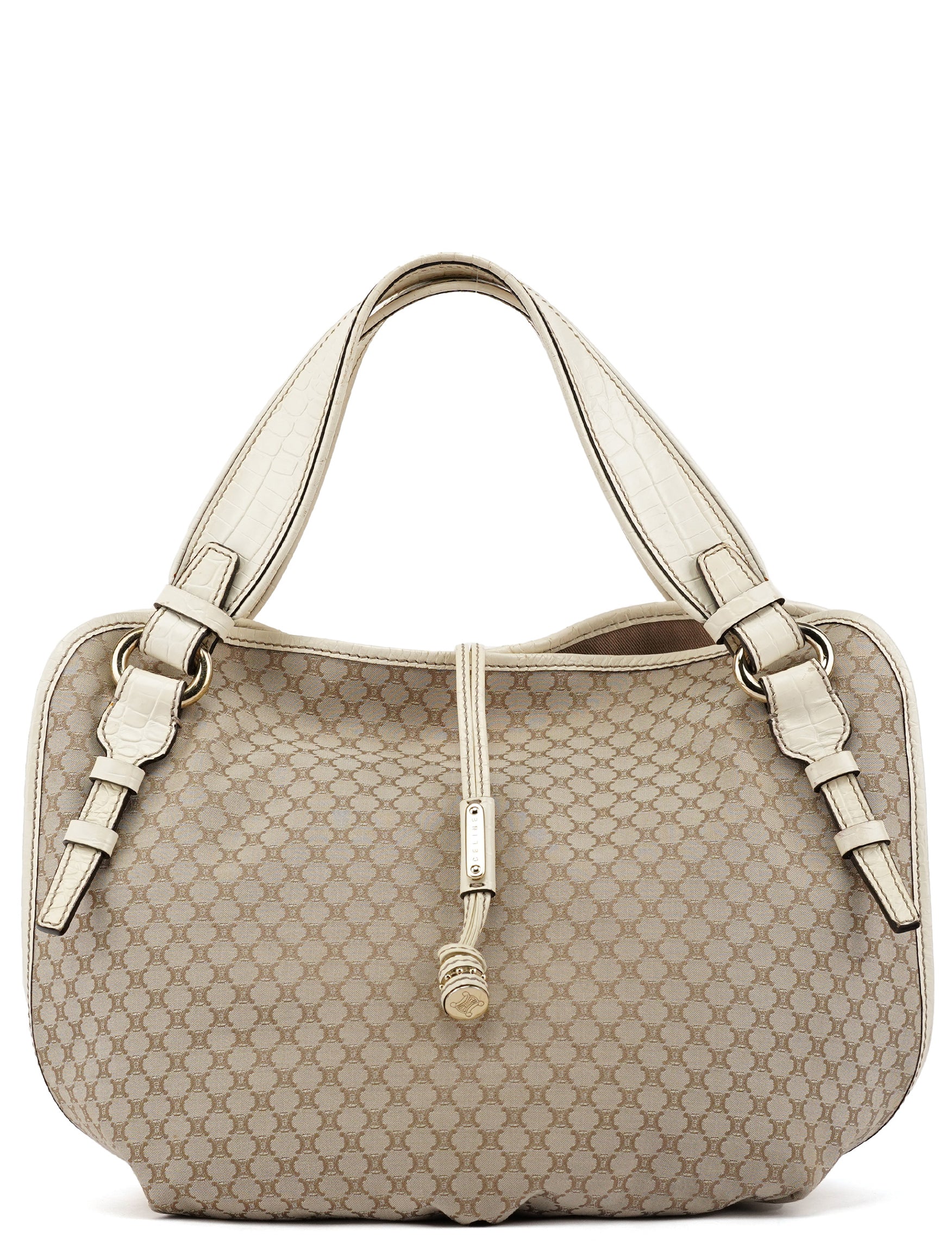 Céline Beige Ivory Macadam Bittersweet Shoulder Bag
