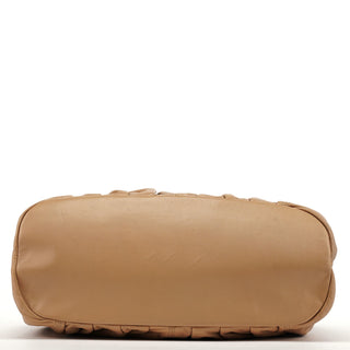 Celine Beige Leather Pillow Tote Bag